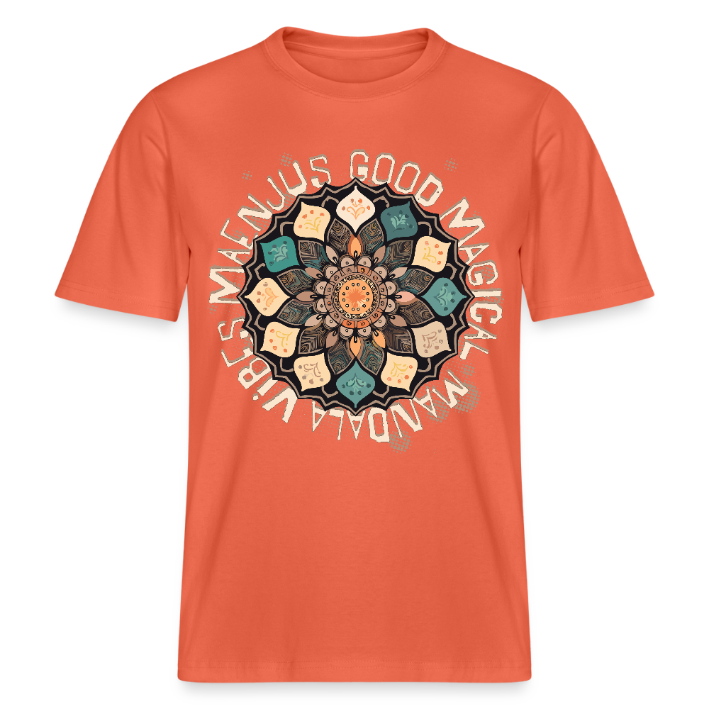 Unisex Bio-T-Shirt mit MANDALA VIBES PRINT - Hellrot