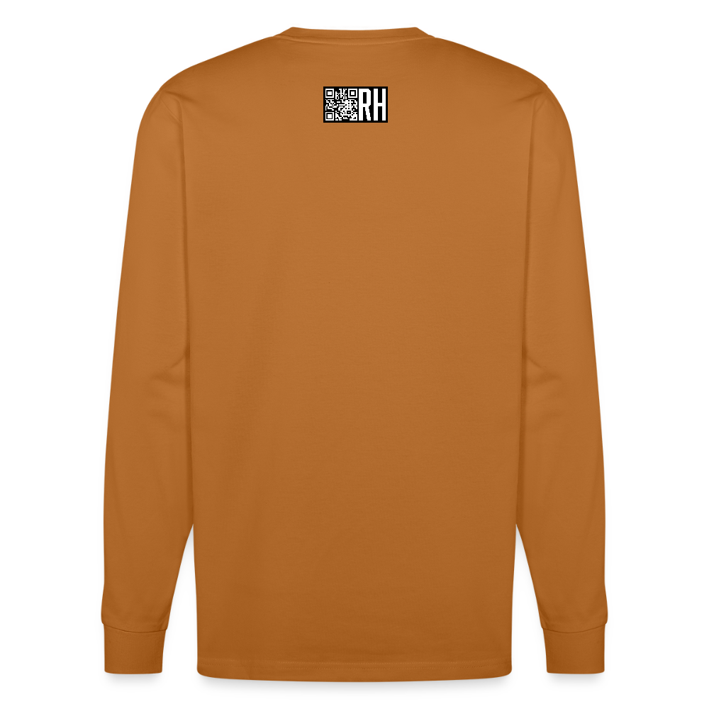 Unisex Bio-Langarmshirt mit CREATIVE VIRUS INSIDE PRINT - Herbstorange