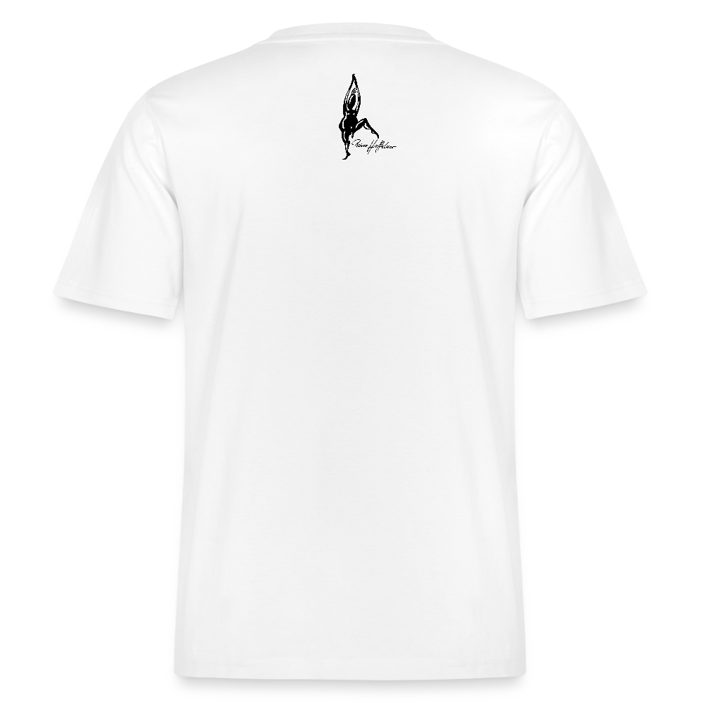 Relaxed Fit Unisex Bio-T-Shirt mit DYNAMIC FIELDS PRINT - Weiß