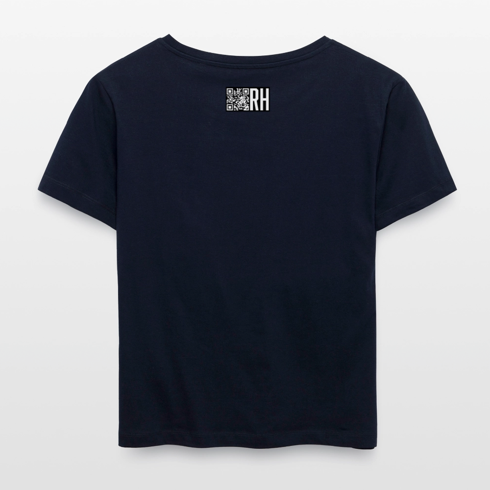 Relaxed Rundhals Frauen Bio-T-Shirt mit TUSCHEWEIBCHEN PRINT - Navy