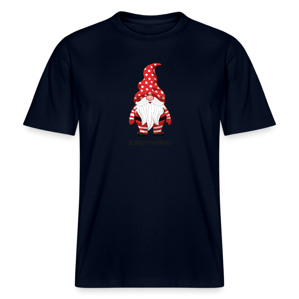 Unisex Bio-T-Shirt mit SCHROTTWICHTEL PRINT - Navy