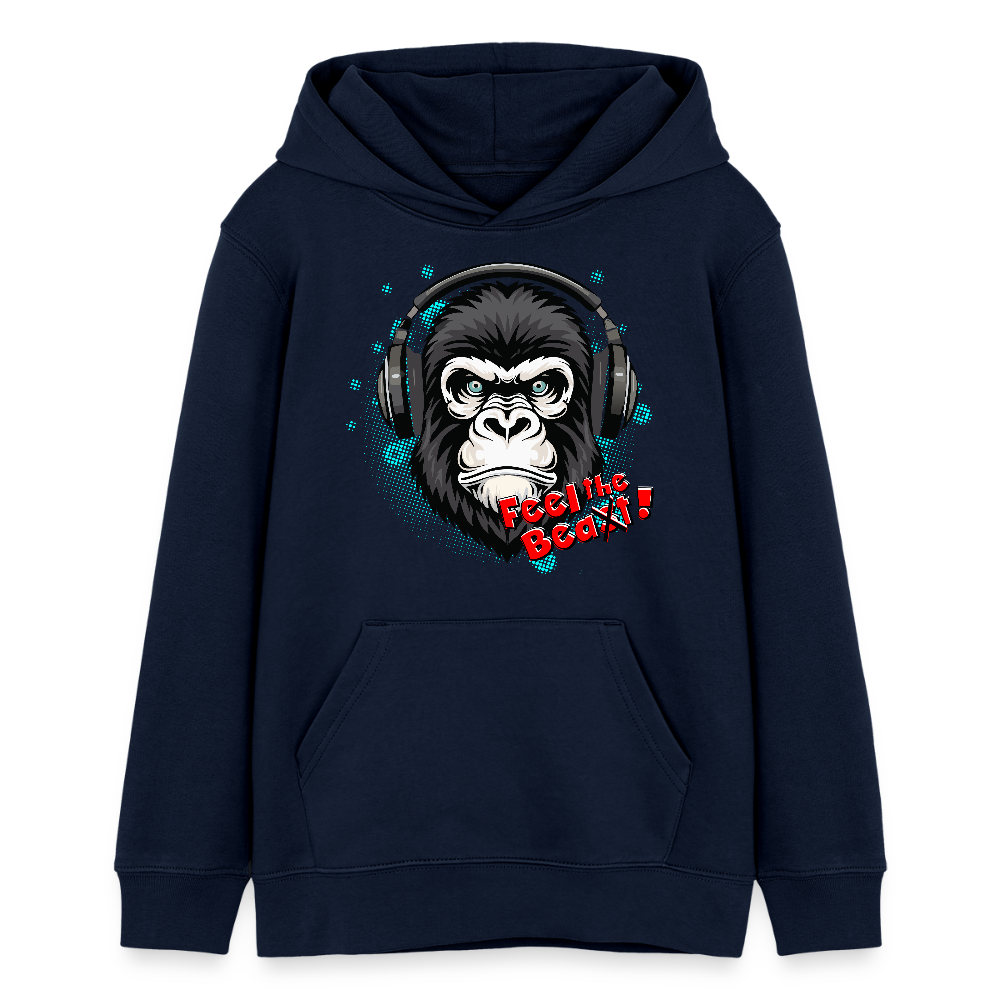 MNJS TEENS Bio-Hoodie mit FEEL THE BEA(S)T PRINT - Navy