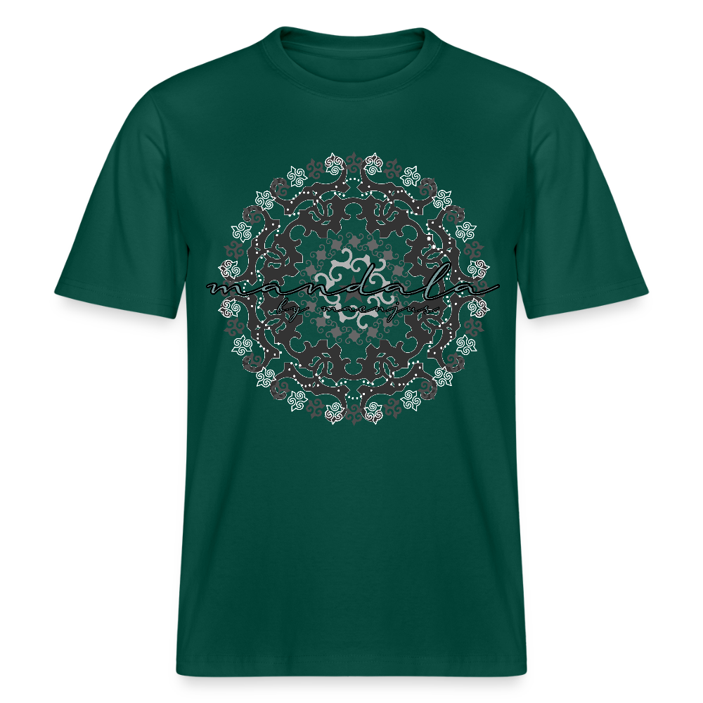 Unisex Bio-T-Shirt mit BLACK MANDALA PRINT - Forest
