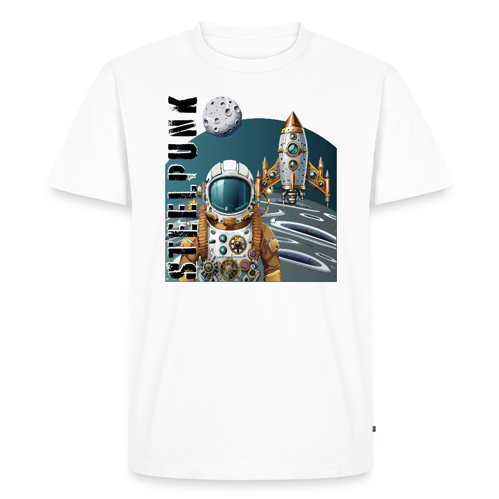 Männer Premium T-Shirt mit STEELPUNK PRINT - Weiß