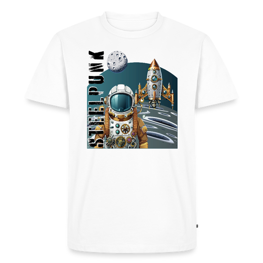 Männer Premium T-Shirt mit STEELPUNK PRINT - Weiß
