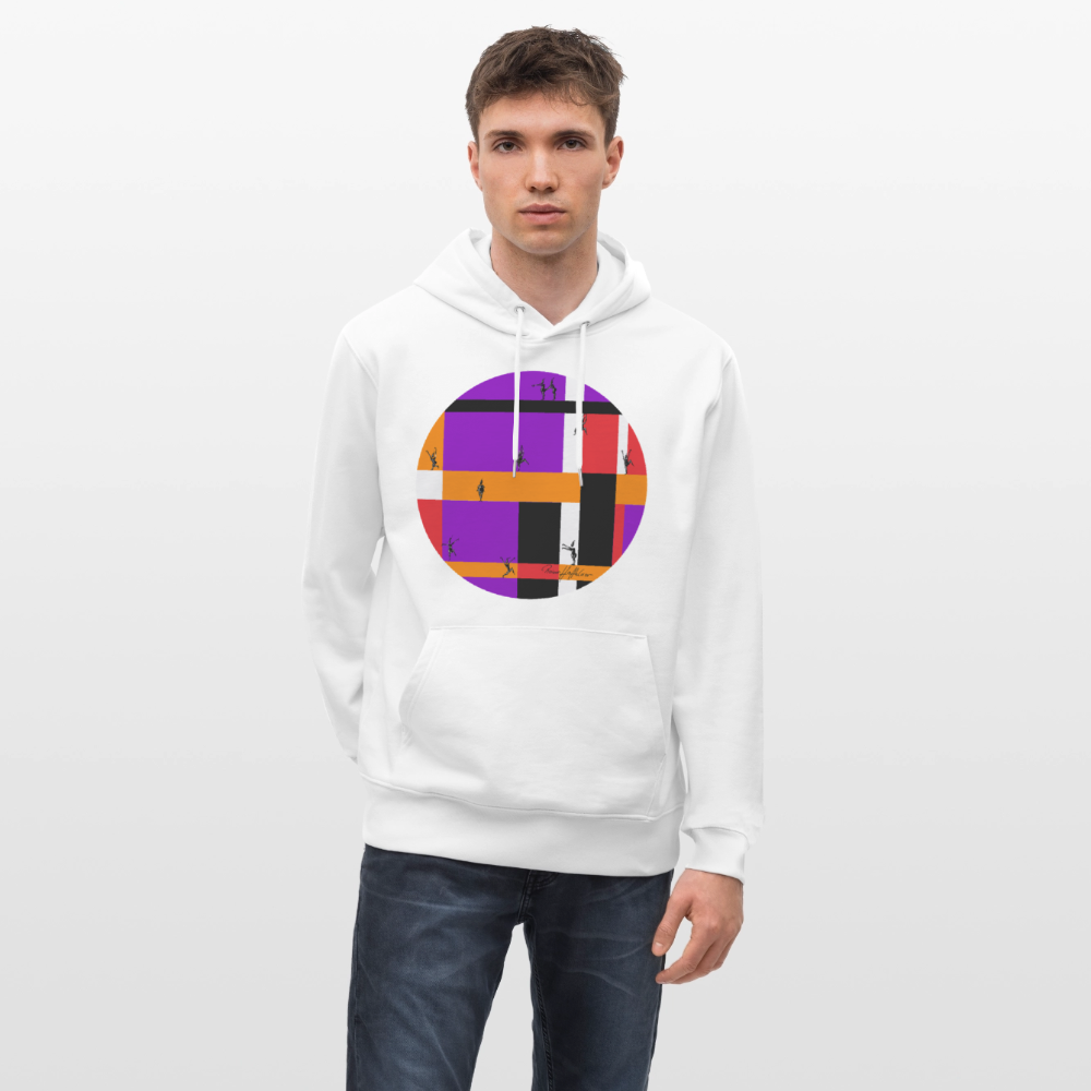 Unisex Bio-Hoodie mit TUSCHEMÄNNCHEN PRINT - Weiß