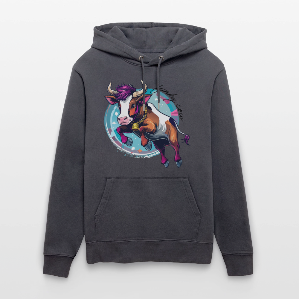 Unisex Hoodie mit FUNKY COW PRINT - Indigoblau