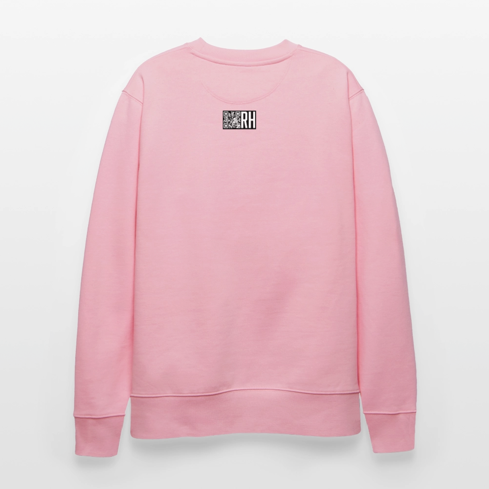 Unisex Bio-Sweatshirt mit ROSEN DIE LIEBE UND DER TOD HABEN DORNEN PRINT - Hellrosa