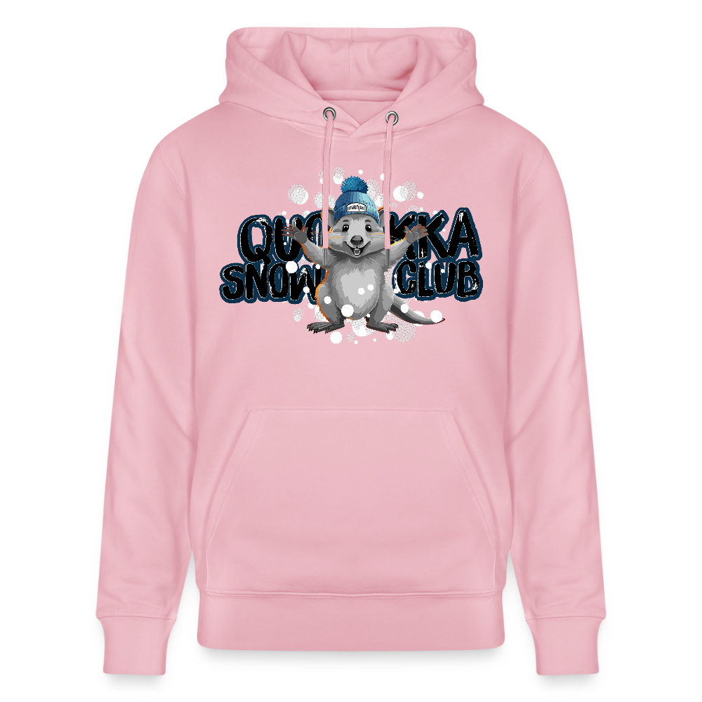 Unisex Bio-Hoodie mit QUOKKA SNOWCLUB PRINT - Hellrosa
