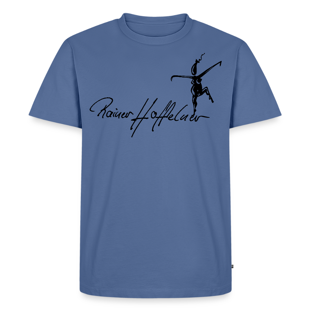 Männer Premium T-Shirt mit TUSCHEWEIBCHEN PRINT - Taubenblau