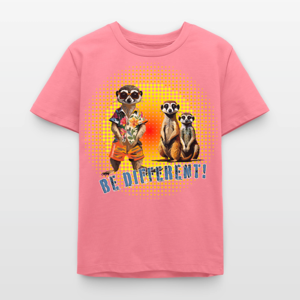 MNJS TEENS Bio T-Shirt mit BE DIFFERENT PRINT - Pink