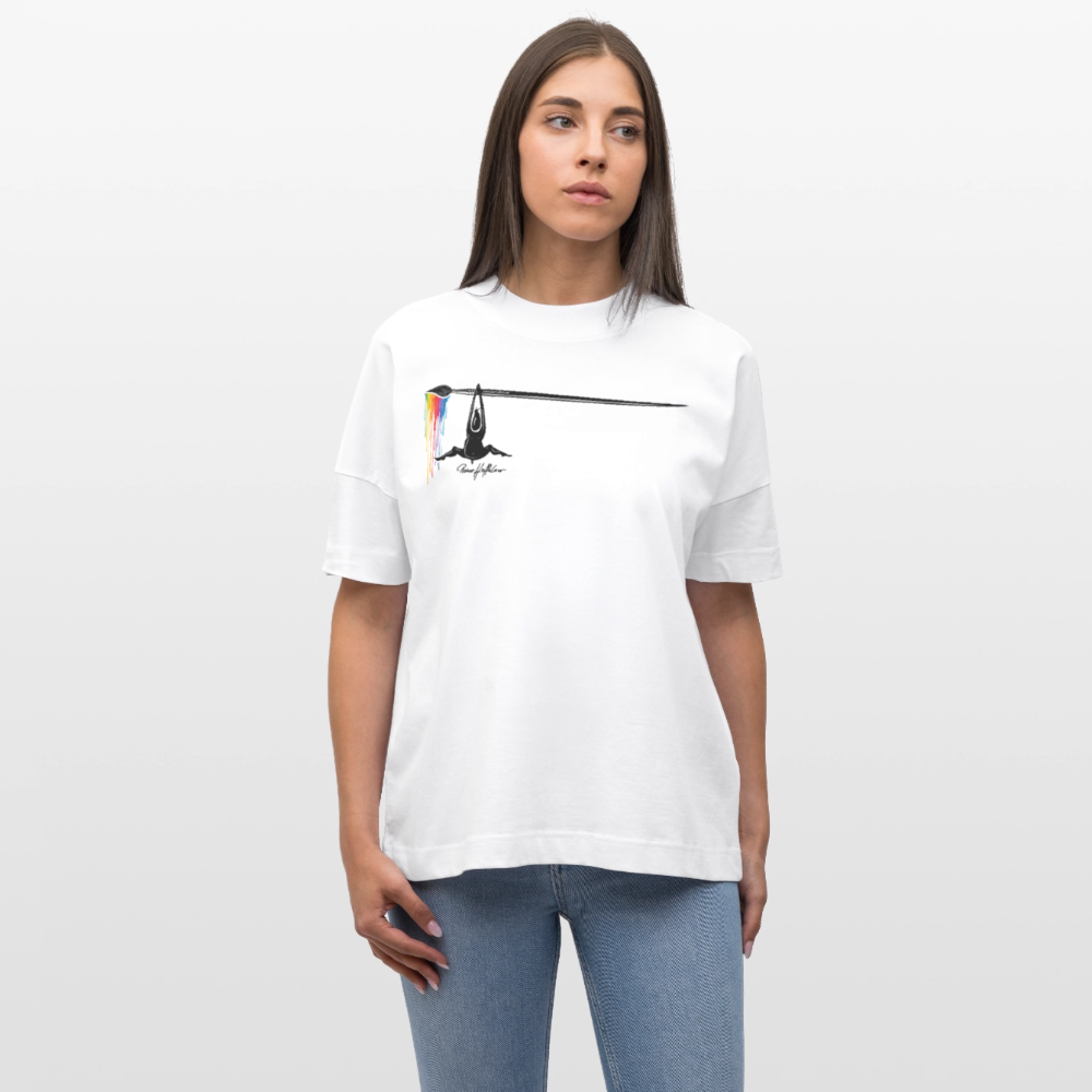 Oversized Unisex T-Shirt mit MÄNNLE PRINT - Weiß