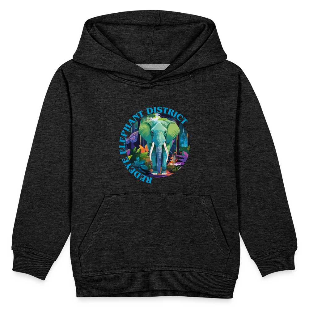 MNJS KIDS Premium Hoodie mit REDEYE ELEPHANT DISTRICT PRINT - Anthrazit