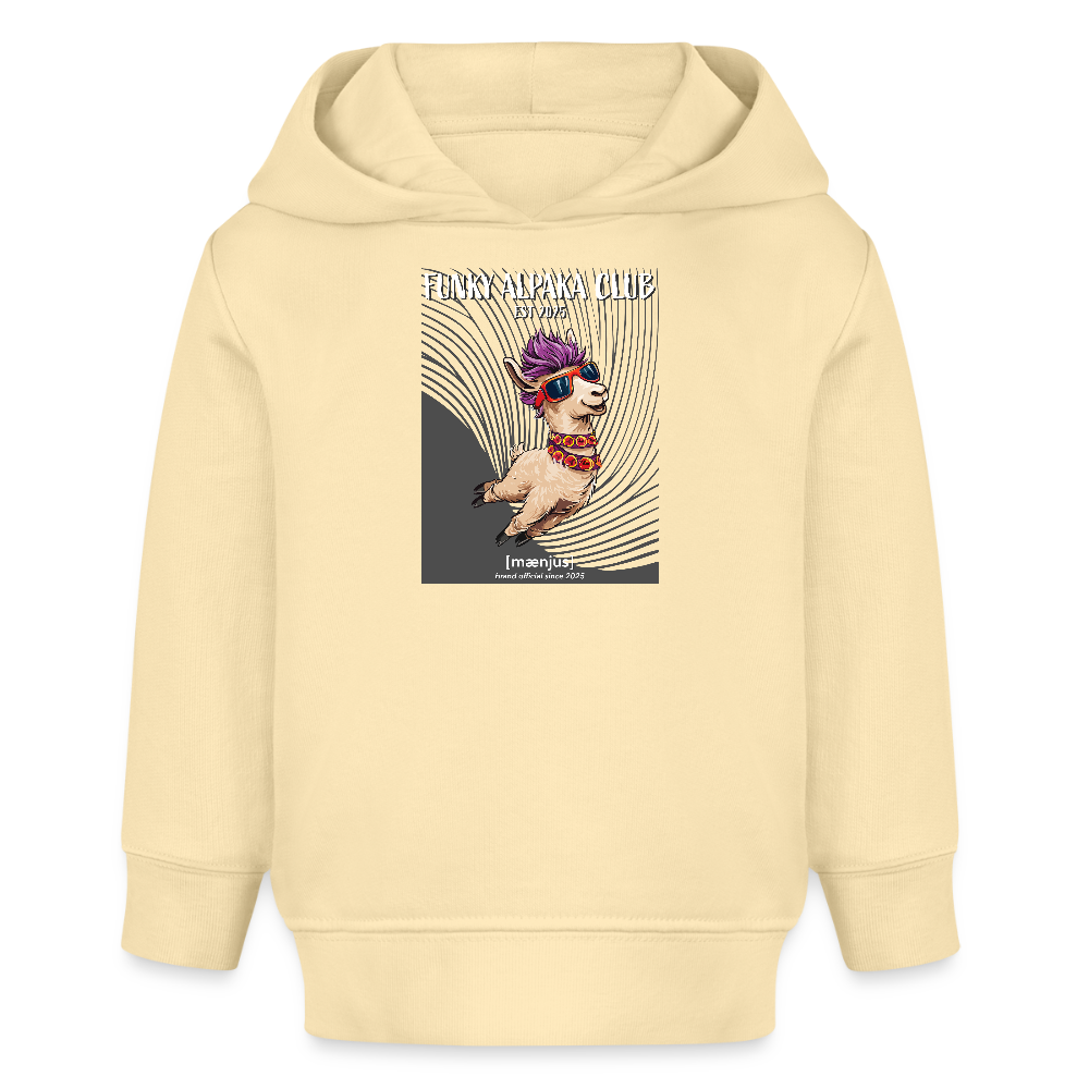 MNJS KIDS Bio Hoodie mit FUNKY ALPAKA CLUB PRINT - Creme