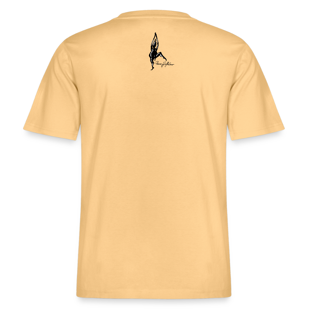 Relaxed Fit Unisex Bio-T-Shirt mit DYNAMIC FIELDS PRINT - Hellgelb