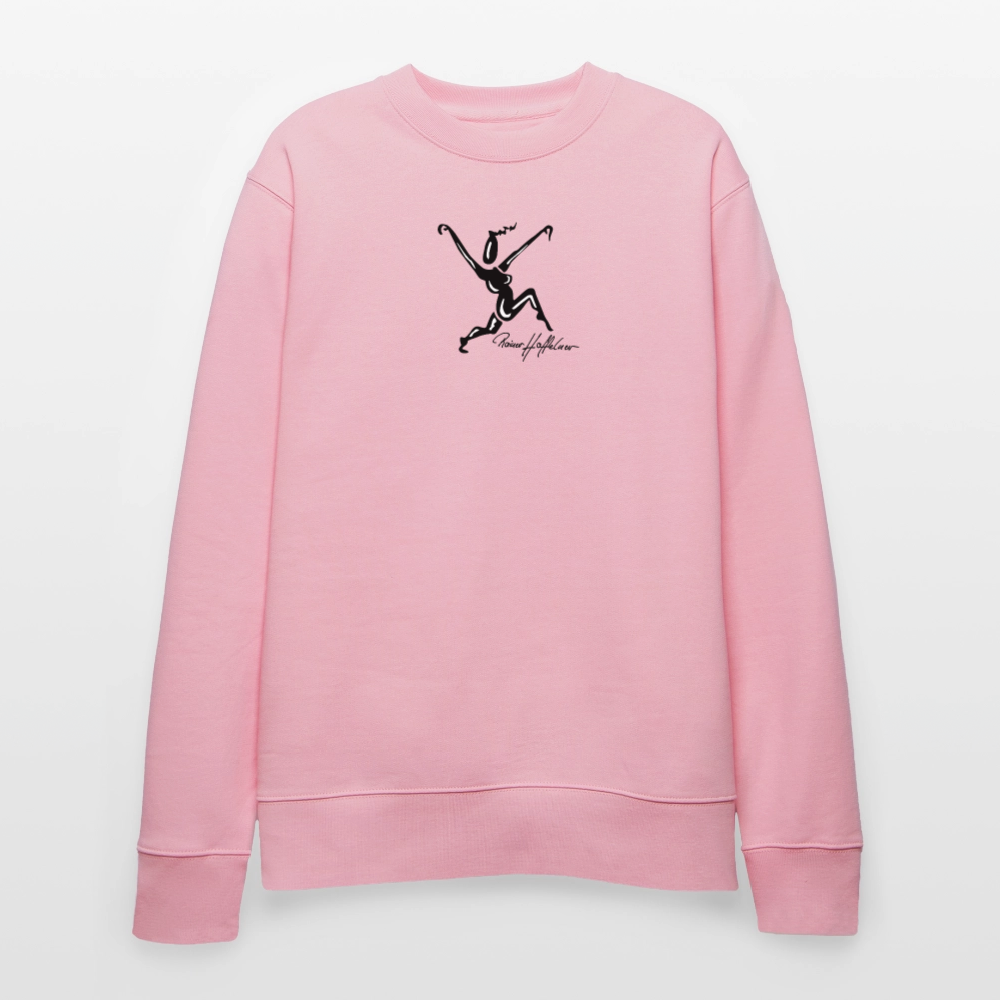 Unisex Bio-Sweatshirt mit TUSCHEWEIBCHEN PRINT - Hellrosa