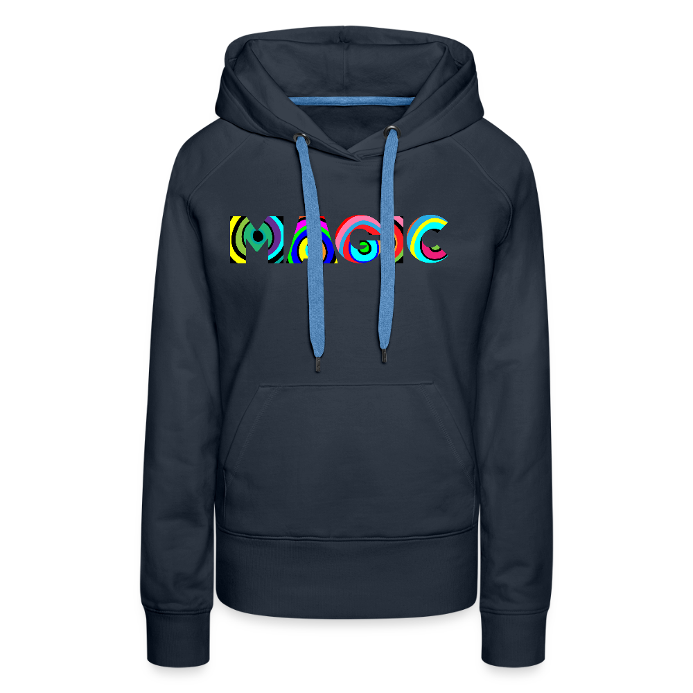 Frauen Premium Hoodie mit MAGIC PRINT - Navy