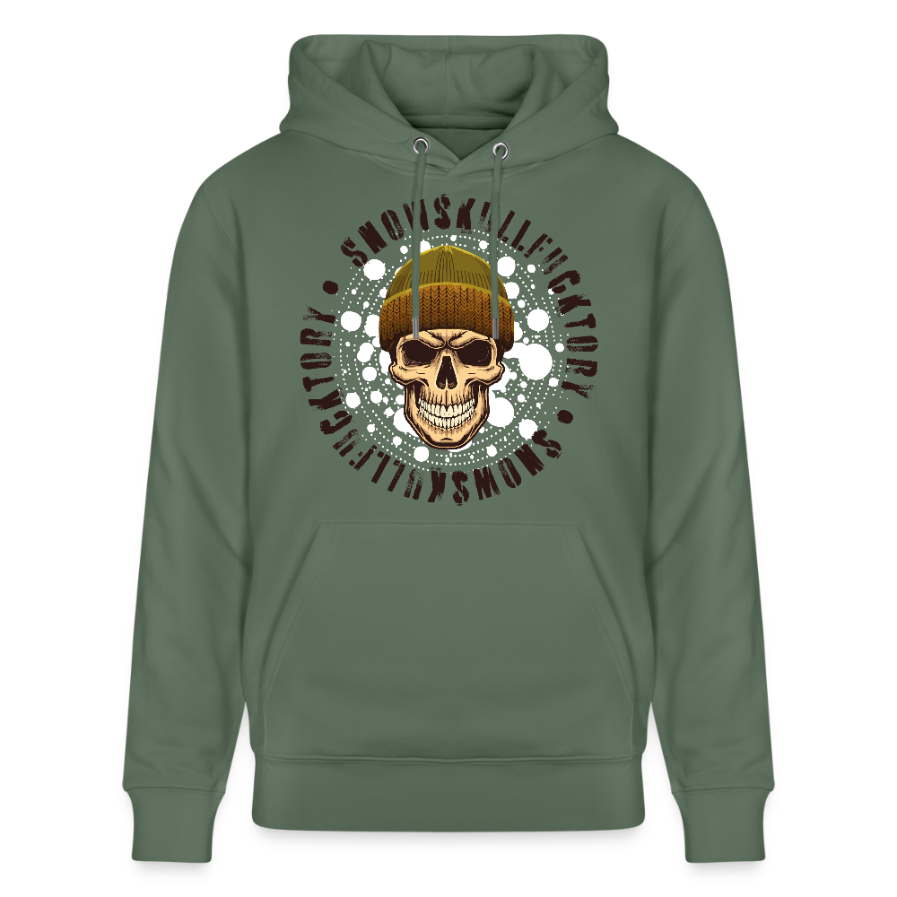 Unisex Hoodie mit SNOWSKULL PRINT - Tanngrün