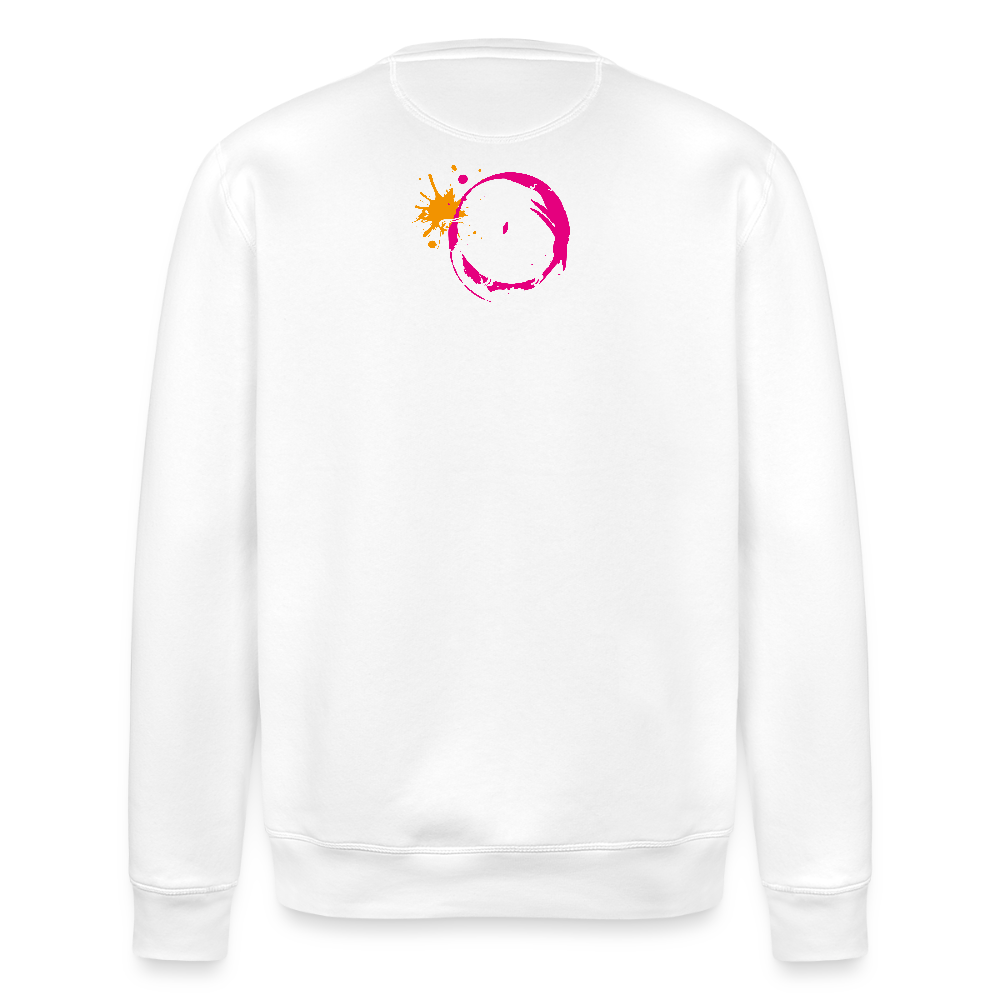 Unisex Bio-Sweatshirt mit ES ESKALIERT EH PRINT - Weiß
