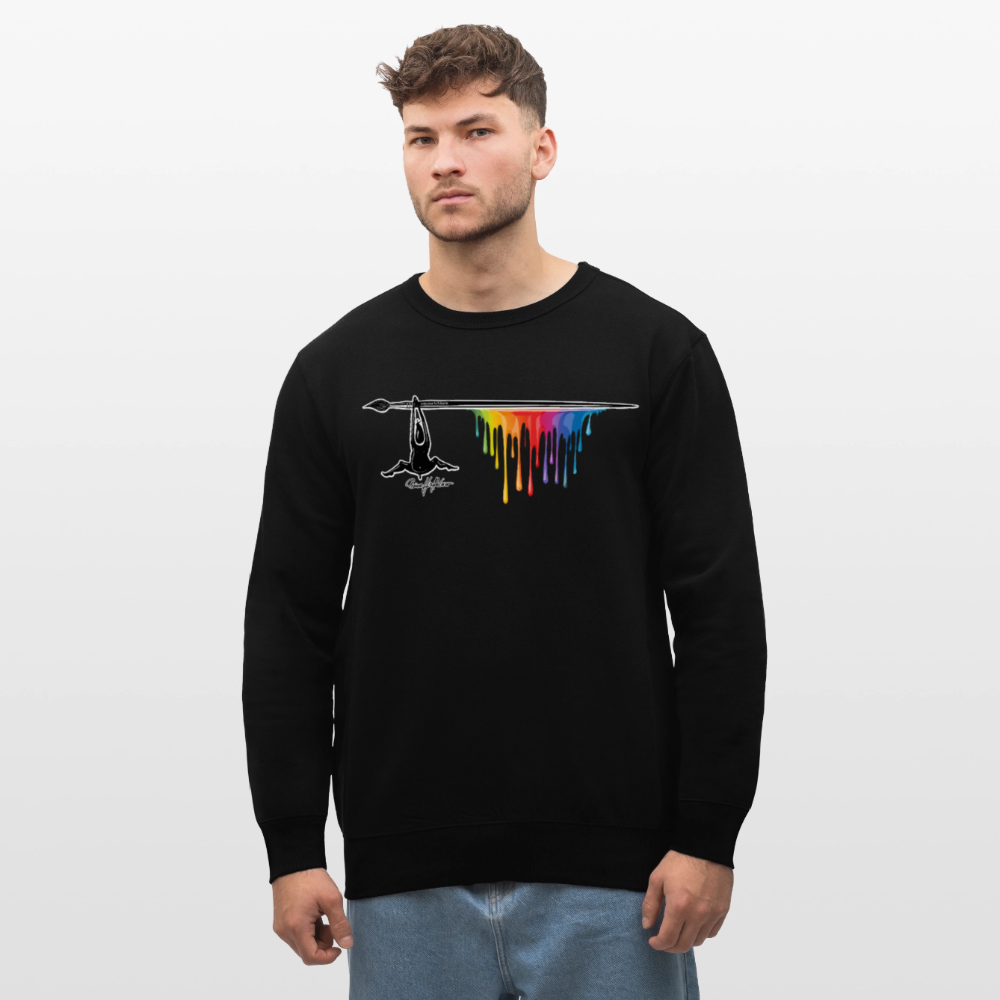 Unisex Bio-Sweatshirt mit MÄNNLE PRINT - Schwarz