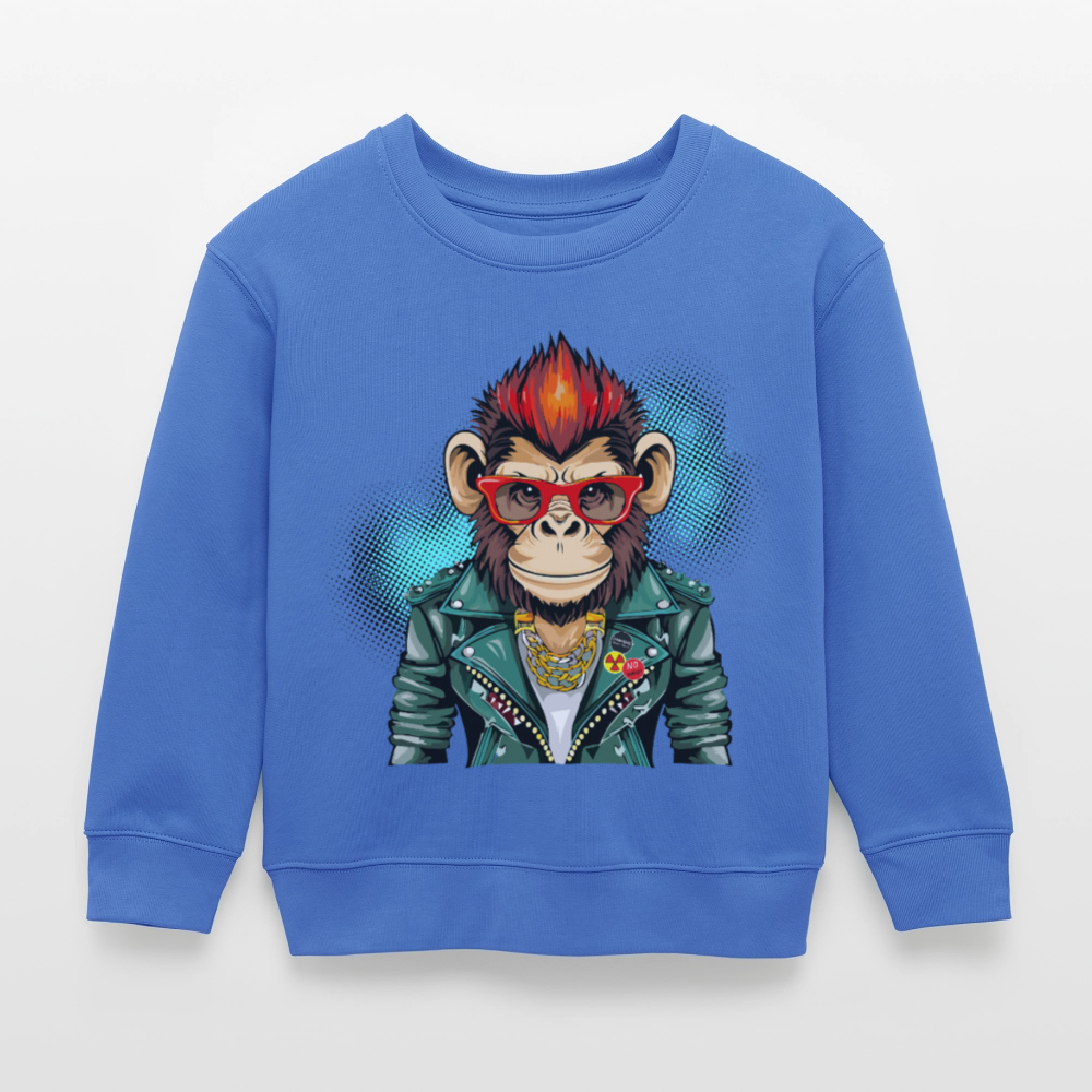 MNJS KIDS Mini Changer Bio Sweatshirt mit MONKEY PRINT - carolina Blue