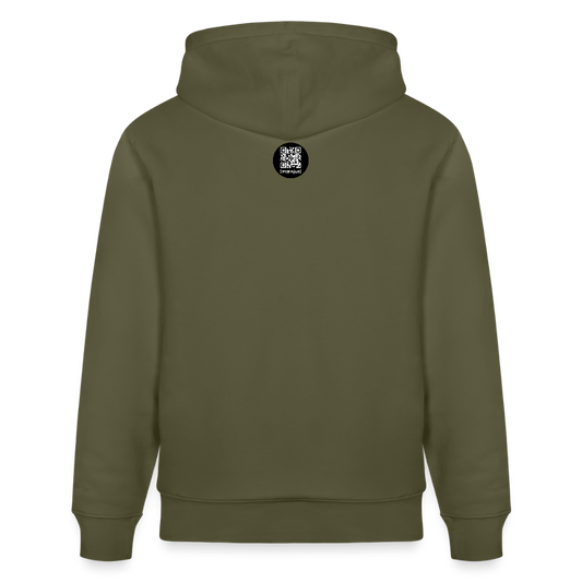 SUnisex Bio-Hoodie mit BOBBLEHAT DOGCOMPANY PRINT - Khaki Grün