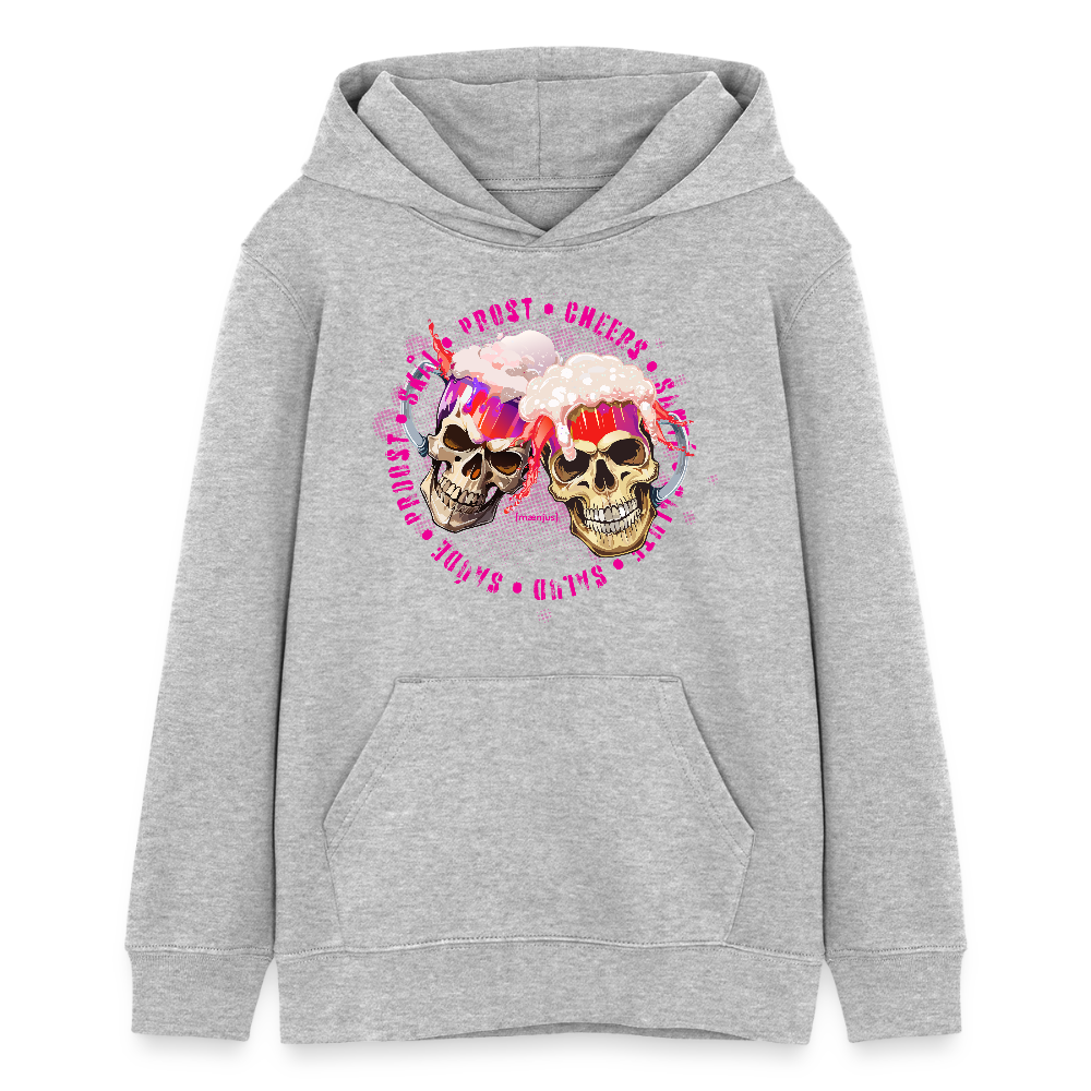 Teens Bio-Hoodie mit OKTOBERFEST EDITION GIRLS PRINT - Grau meliert