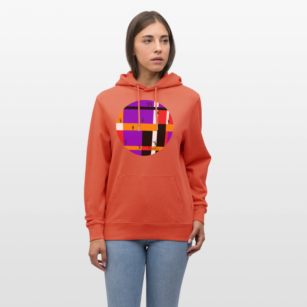 Unisex Bio-Hoodie mit TUSCHEMÄNNCHEN PRINT - Hellrot