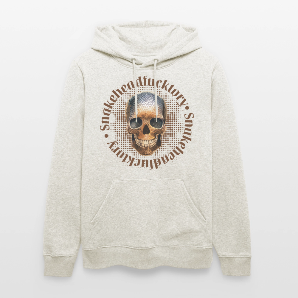 Unisex Hoodie mit SNAKEHEAD SKULL PRINT - Beige meliert