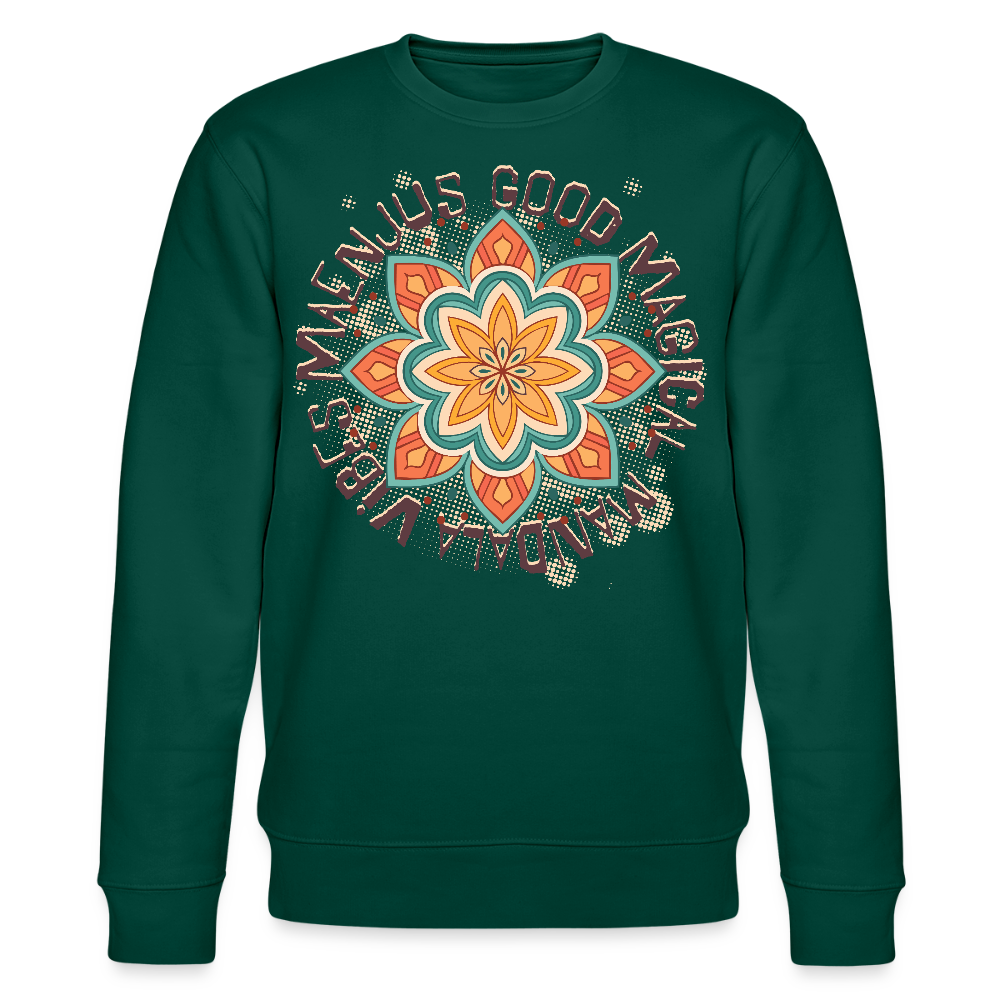 Unisex Bio-Sweatshirt mit MANDALA VIBES PRINT - Forest