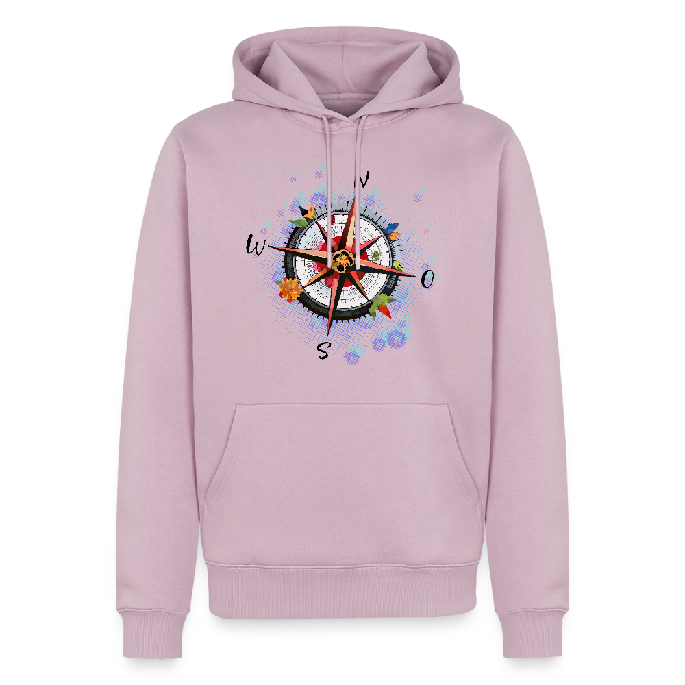 Männer Premium Hoodie mit WINDROSE PRINT - Altrosa