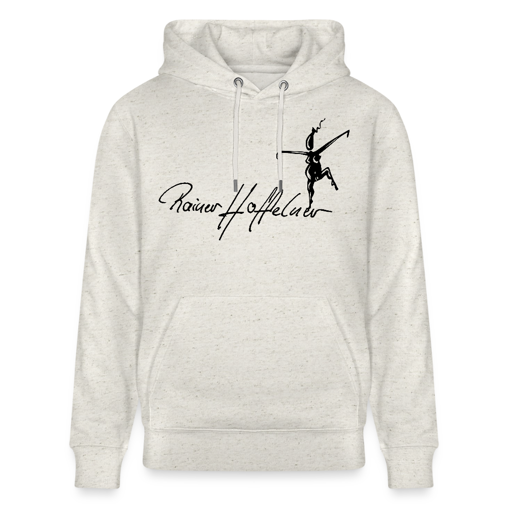 Unisex Bio-Hoodie mit TUSCHEWEIBCHEN PRINT - Beige meliert