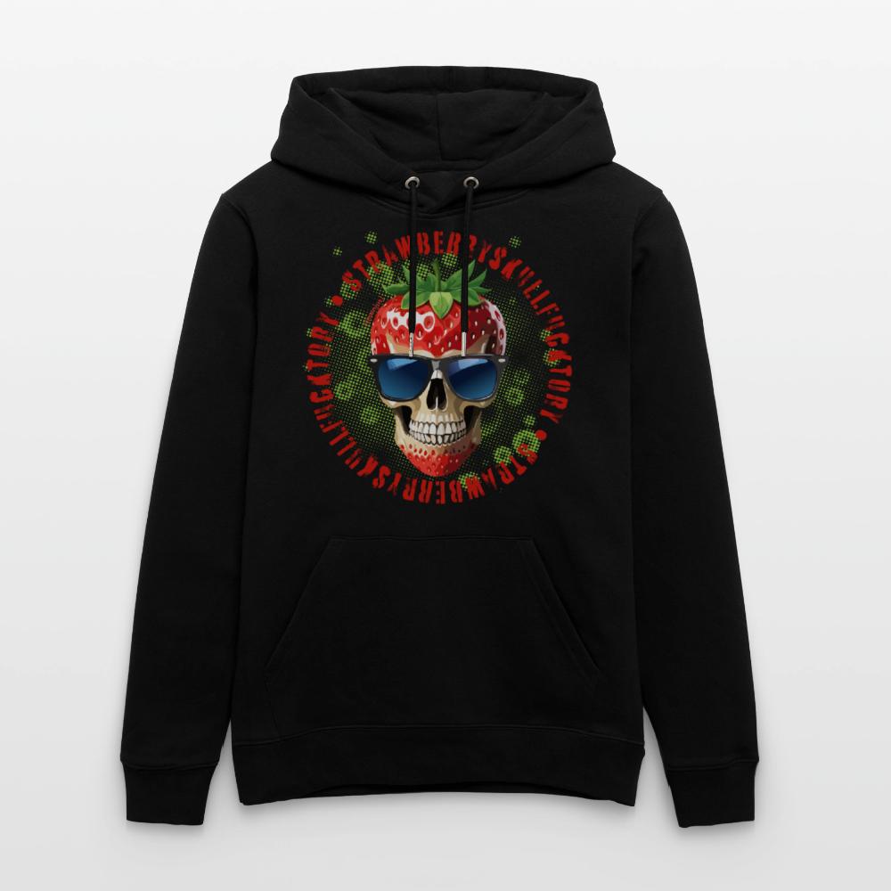 Unisex Hoodie mit STRAWBERRY SKULL PRINT - Schwarz