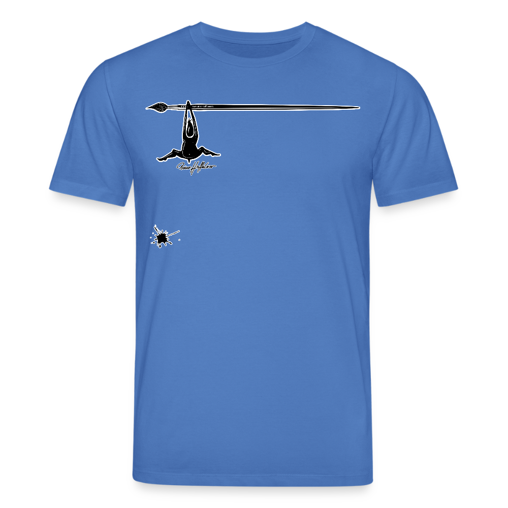 Unisex Bio-T-Shirt mit MÄNNLE PRINT - Achtsames Blau