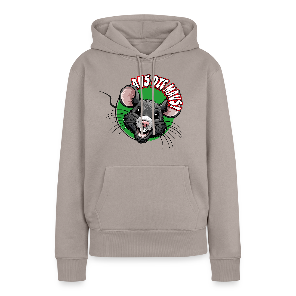 Frauen Premium Hoodie mit AUS DIE MAUS PRINT - Taupe