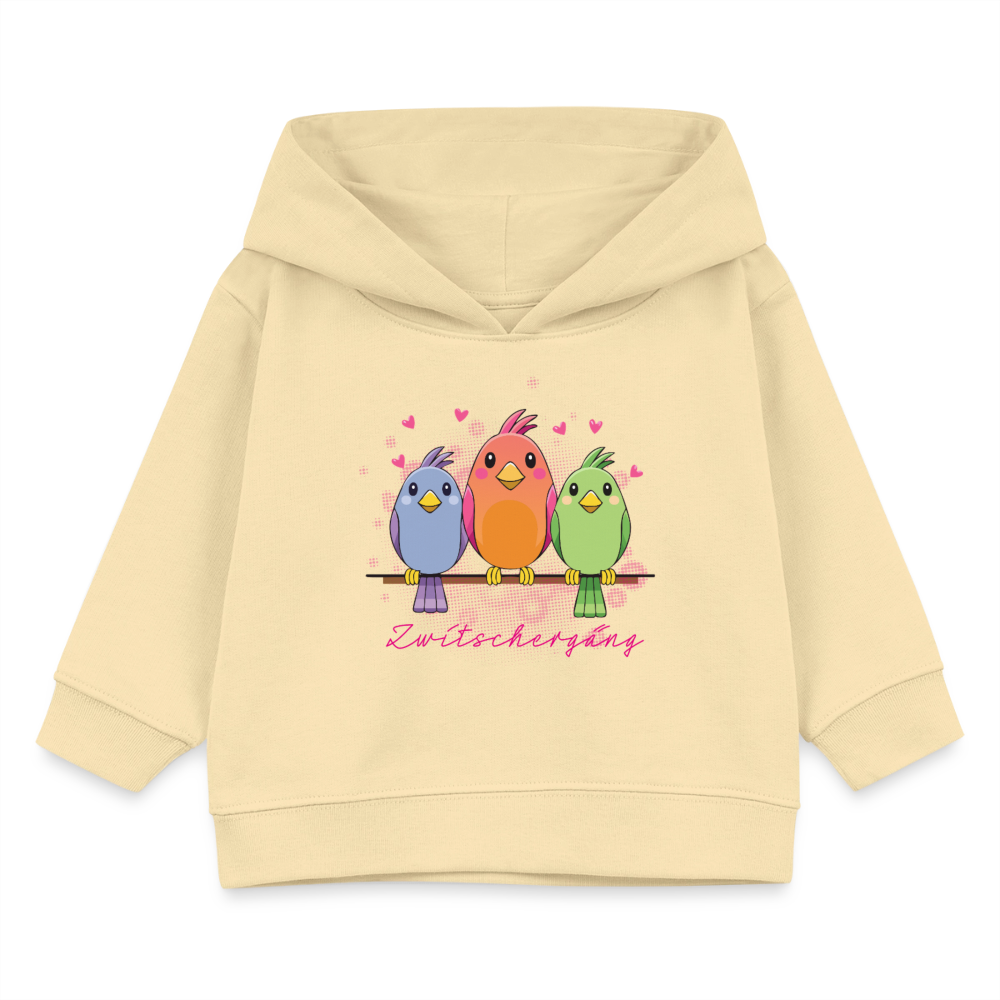 MNJS KIDS Bio Hoodie mit ZWITSCHERGÄNG PRINT - Creme