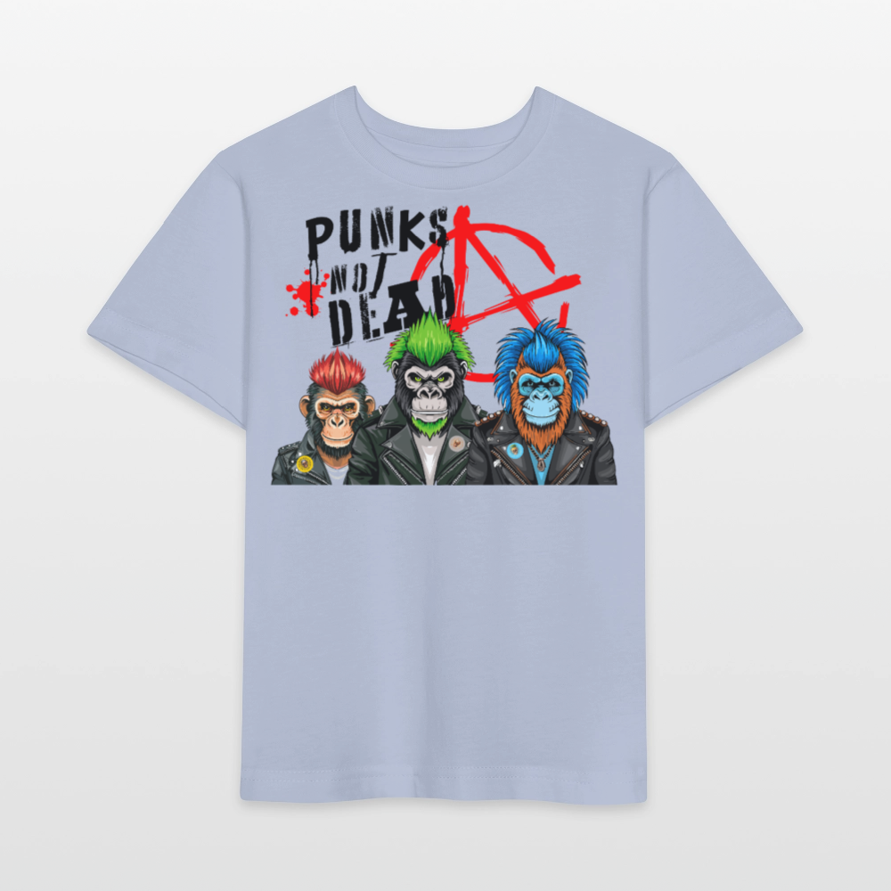 MNJS KIDS Bio T-Shirt mit PUNKS NOT DEAD PRINT - Lavendel-Violett