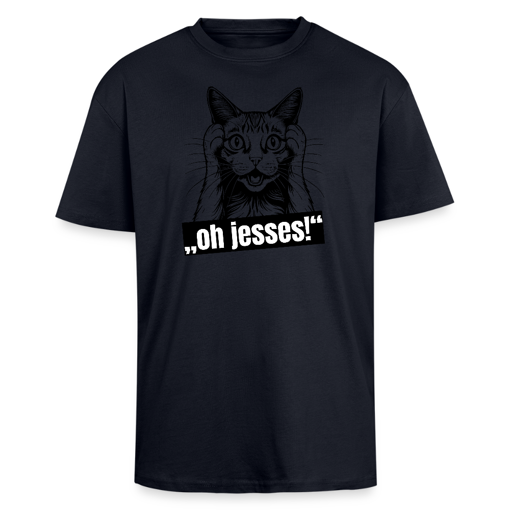 Heavy Oversize T-Shirt mit OH JESSES PRINT - French Navy
