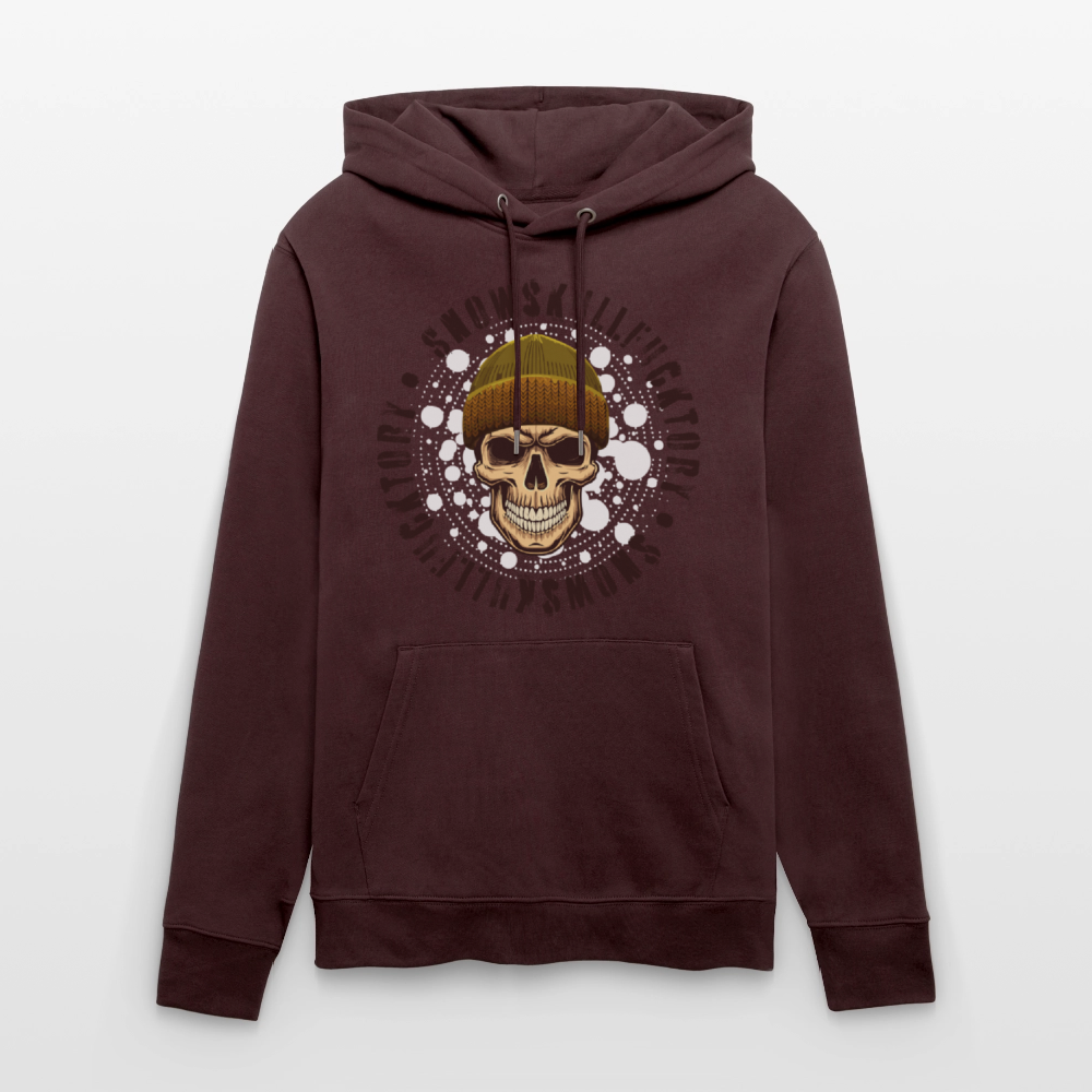 Unisex Hoodie mit SNOWSKULL PRINT - Maroon