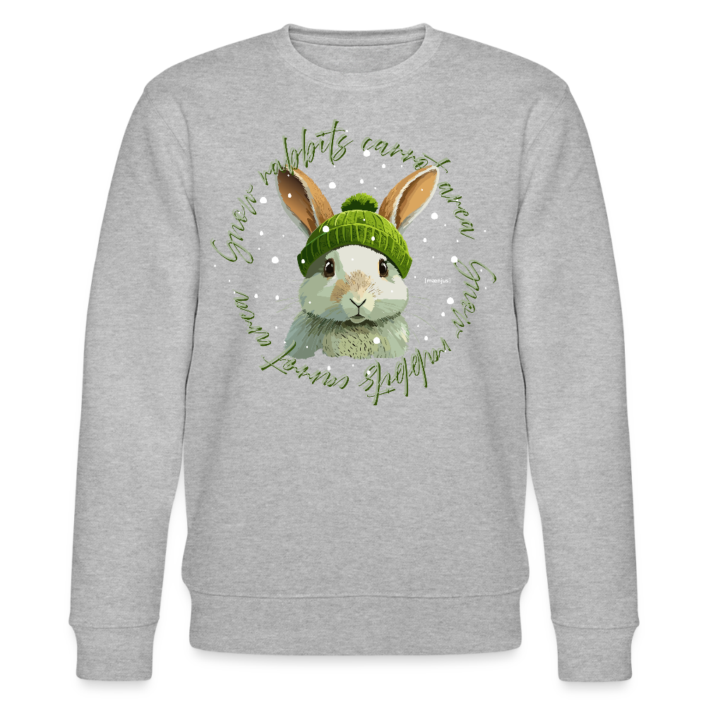 Unisex Bio-Sweatshirt mit SNOW RABBITS CARROT AREA PRINT - Grau meliert