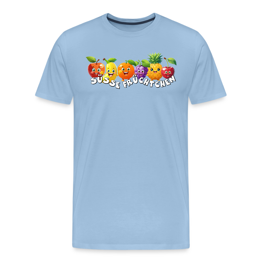 Männer Premium T-Shirt mit SÜSSE FRÜCHTCHEN PRINT - Sky