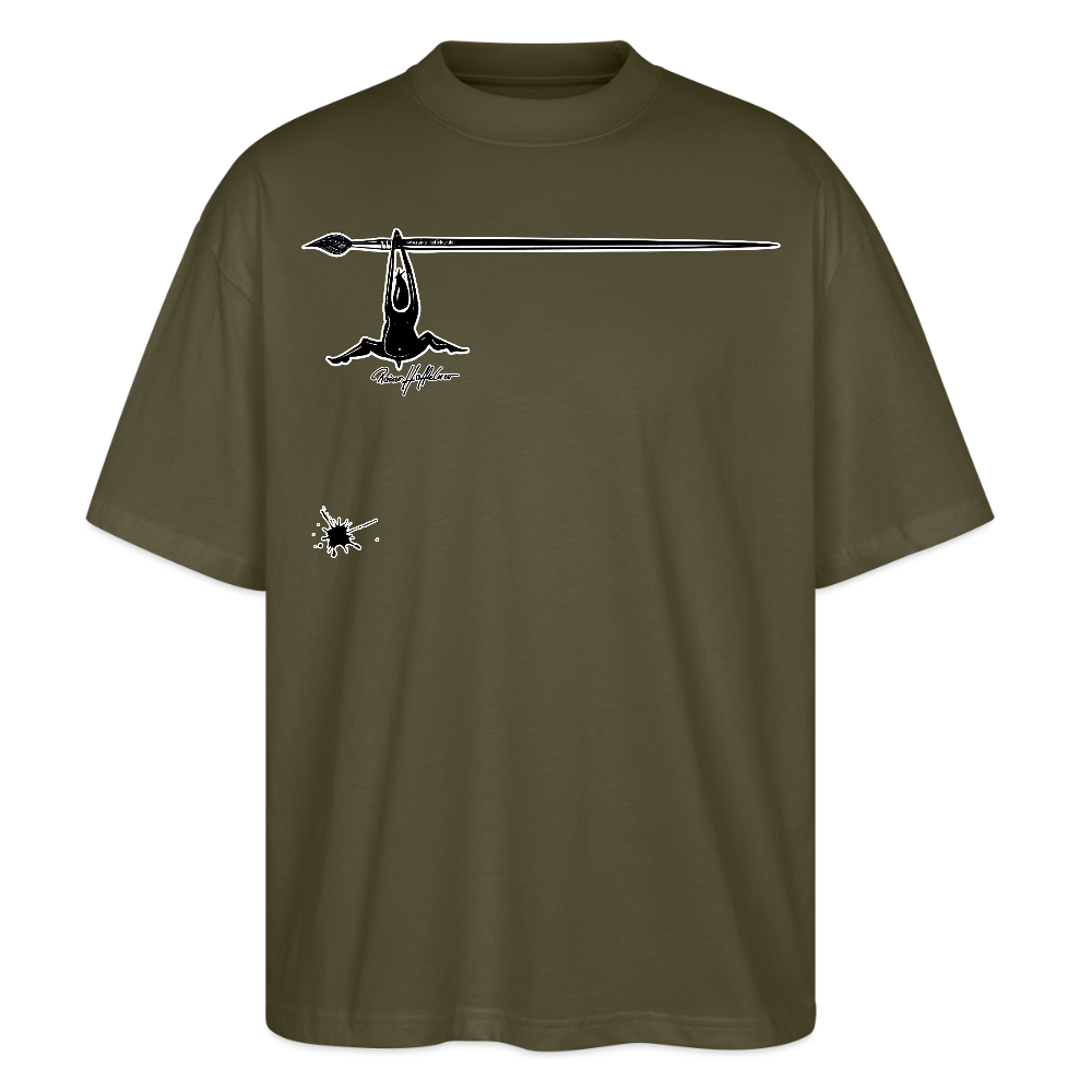 Oversized Unisex T-Shirt mit MÄNNLE PRINT - Khaki
