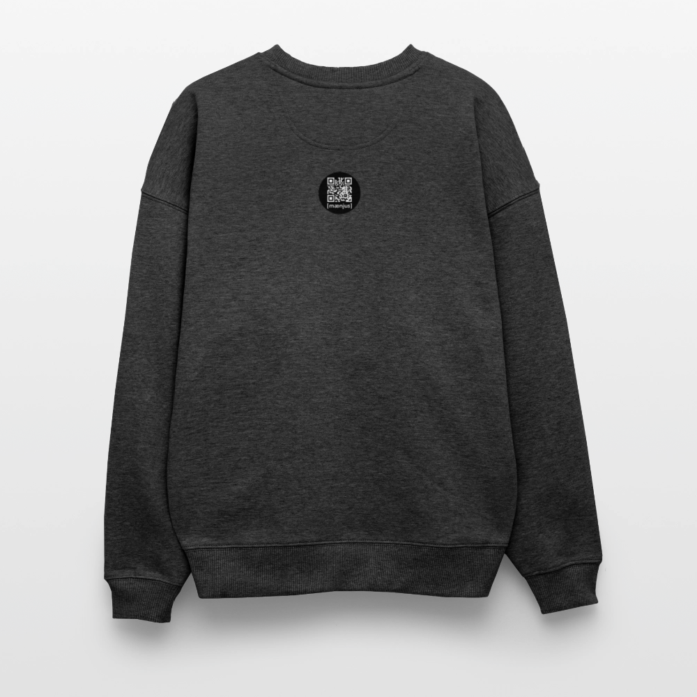 Unisex Oversize Pullover mit zündX PRINT - Dunkelgrau meliert