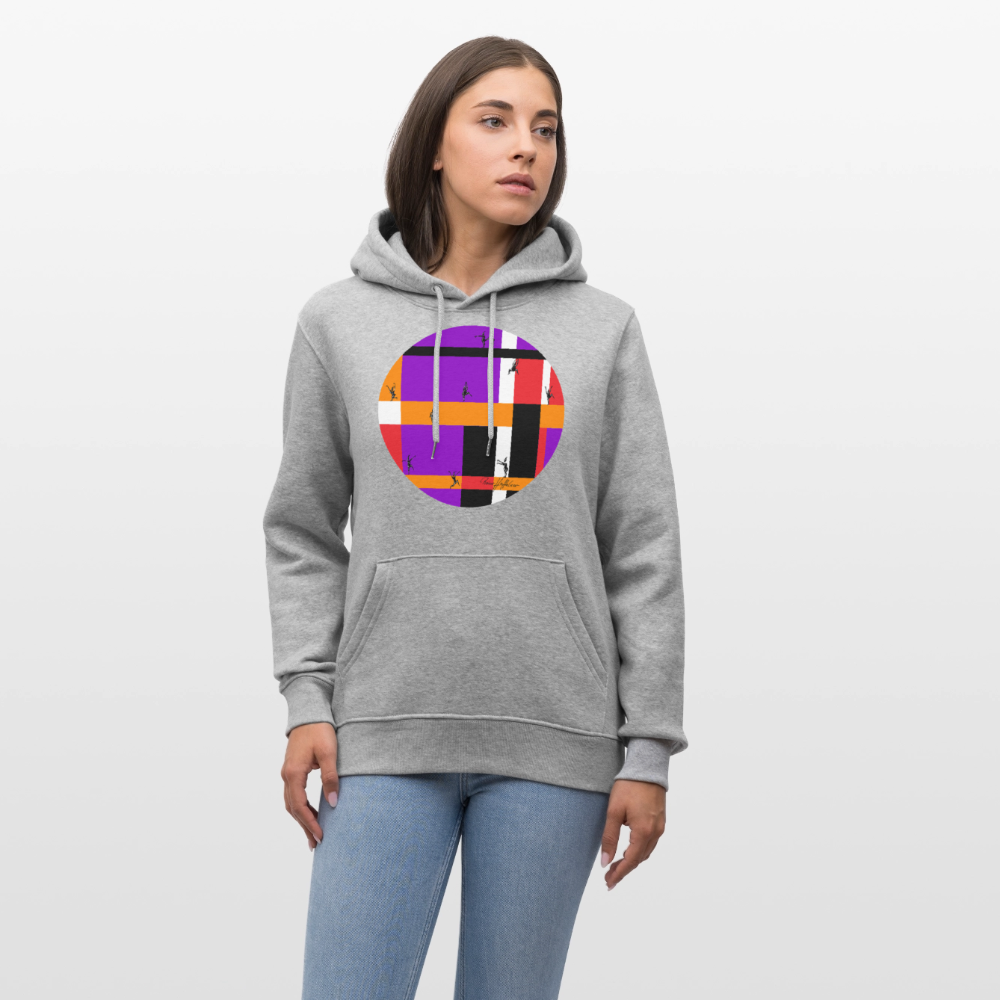 Unisex Bio-Hoodie mit TUSCHEMÄNNCHEN PRINT - Grau meliert