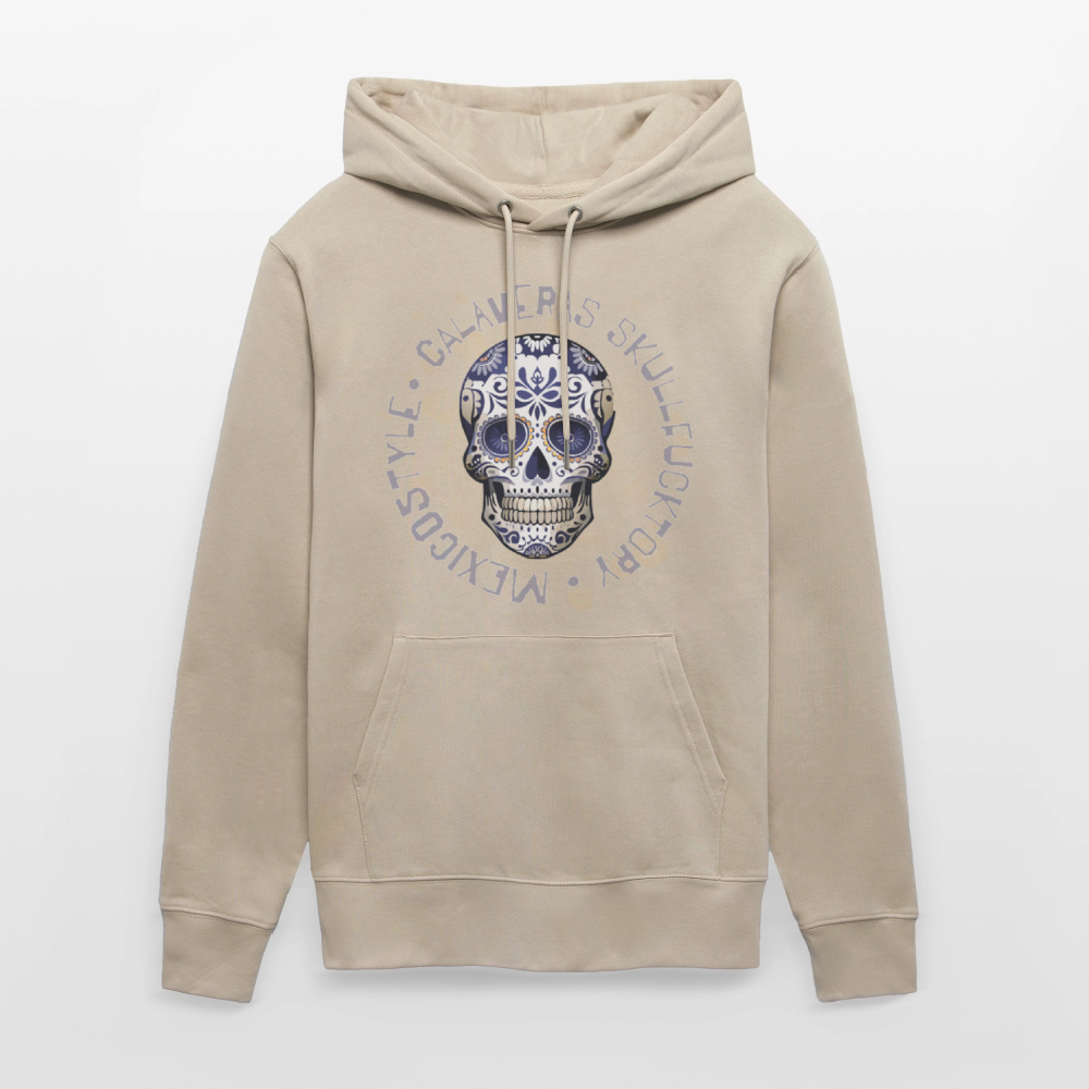 Unisex Hoodie mit CALAVERAS SKULL PRINT - Beige