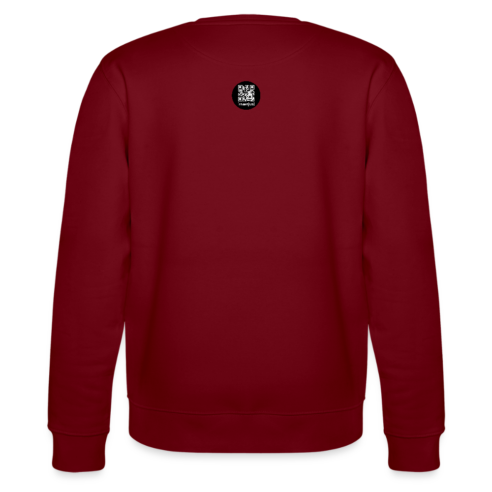 Unisex Bio-Sweatshirt mit SNOWSKULL FUCKTORY PRINT - Burgunderrot