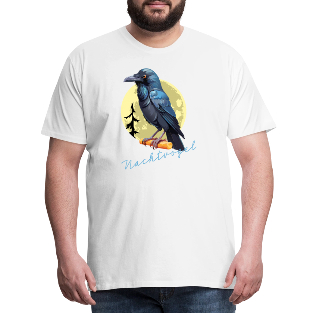 Männer Premium T-Shirt mit NACHTVOGEL PRINT - Weiß