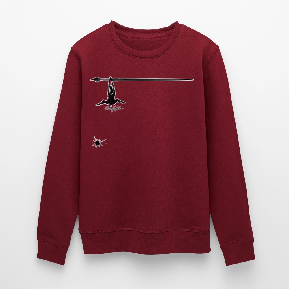 Unisex Bio-Sweatshirt mit MÄNNLE PRINT - Burgunderrot