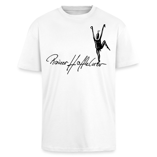 Heavy Oversize T-Shirt mit TUSCHEMÄNNCHEN PRINT - Weiß