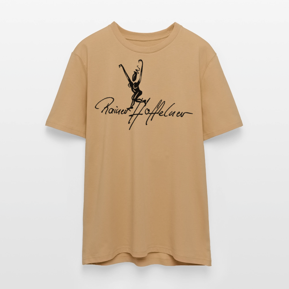 Unisex Bio-T-Shirt mit TUSCHEWEIBCHEN PRINT - Karamell